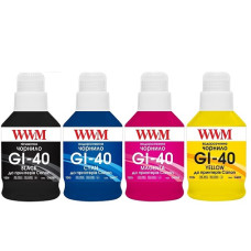 Чернила для Canon GI-40 комплект 4 х 190г WWM (G40SET4)